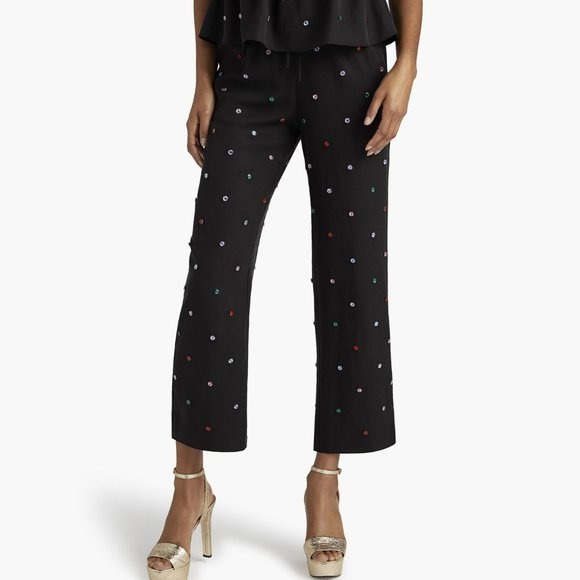 Hill House Pants - Hill House Home Jewel Jammie Pant Black Embellished Size XS EUC